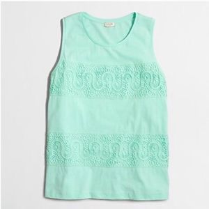 J. Crew Sleeveless Lace Crochet Top